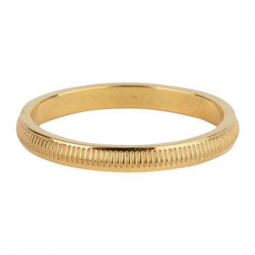 CHARMINS | GOUD/STALEN RING MET RIBBELTJES