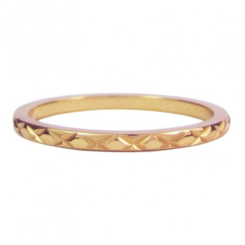 CHARMINS | ROSE/STALEN RING MET ZIGZAG PRINT